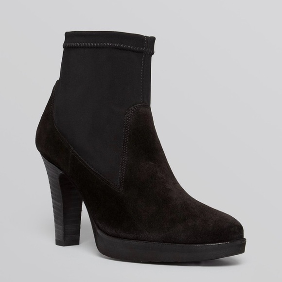 Paul Green Shoes - Paul Green Black Suede Ankle Booties